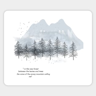 Snowy mountain Magnet